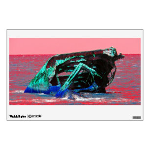 Shipwreck Abstract Pink Wall Sticker