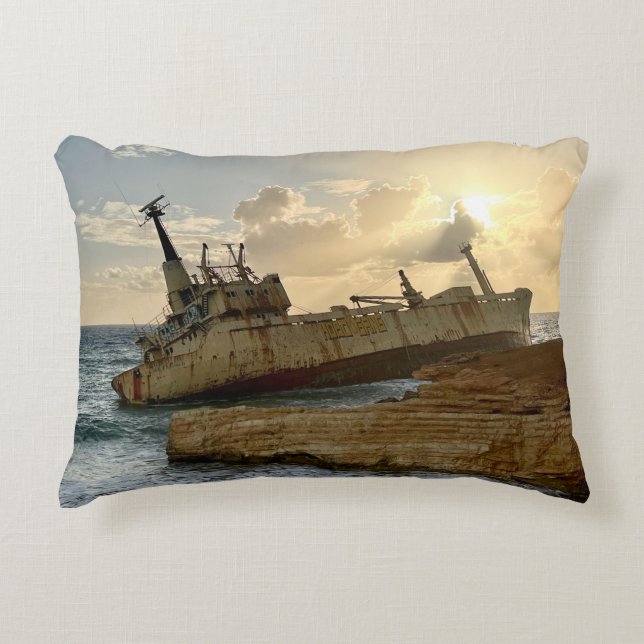 Shipwreck Accent Pillow (Front)