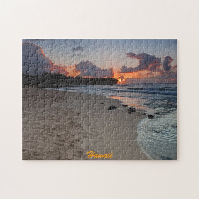 Shipwreck Beach at Kauai Sunrise Puzzle (Horizontal)