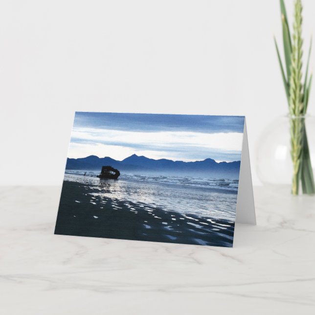 Shipwreck Blue Beach Card (Front)