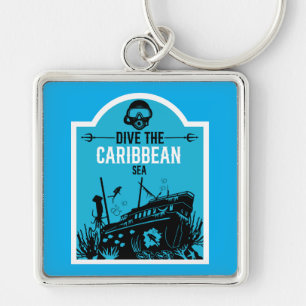 Shipwreck Diving Caribbean Keychain