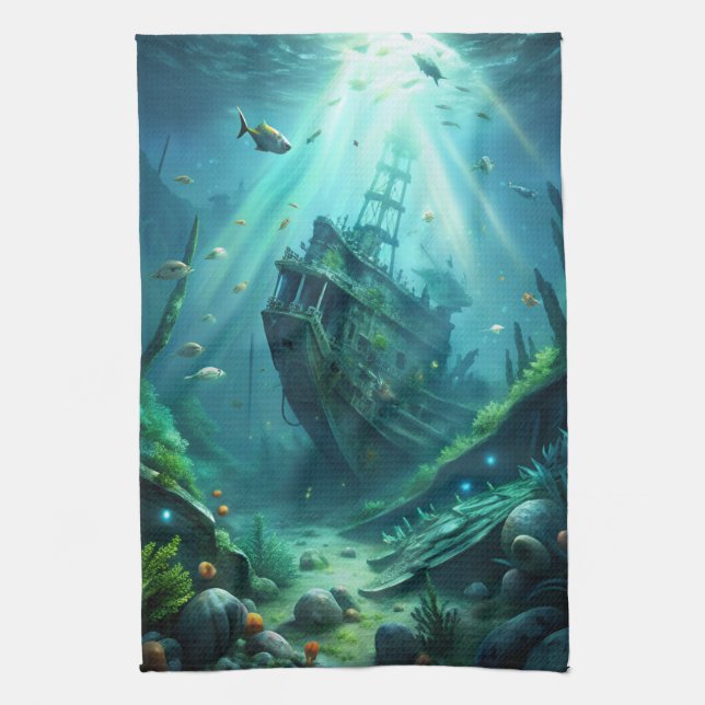 Shipwreck Kitchen Towel (Vertical)