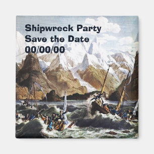 Shipwreck of The Astrolabe's Yawl Save-the-Date Magnet