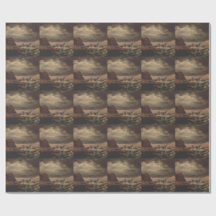 Shipwreck on the Norwegian Coast by Johan Dahl Wrapping Paper
