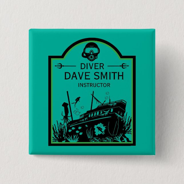 Shipwreck Sea Divers Button (Front)
