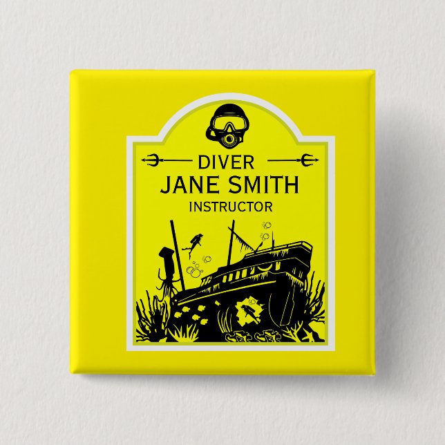 Shipwreck Sea Divers Button (Front)