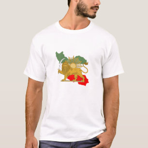 Shir o Khorshid - Lion and Sun - Persia Iran Flag  T-Shirt