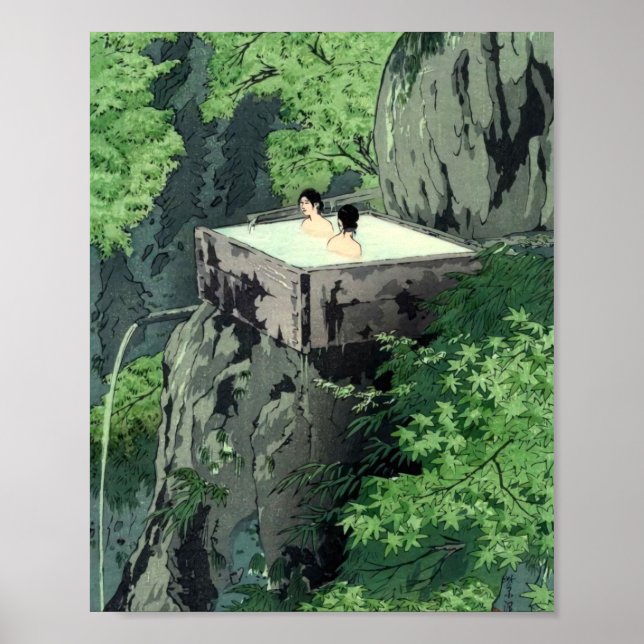 Shirahone Hotspring Shiro Kasamatsu Vintage Poster (Front)