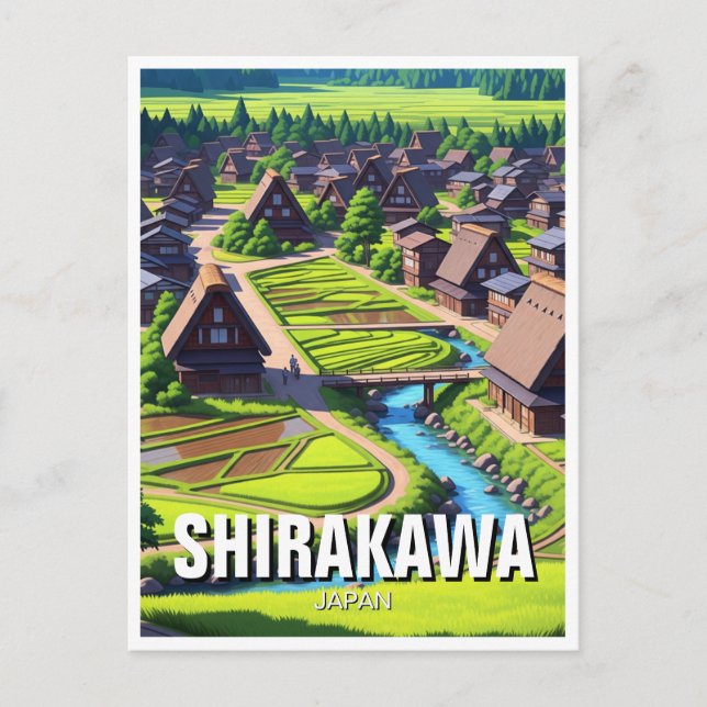 Shirakawa Gifu Japan Postcard (Front)