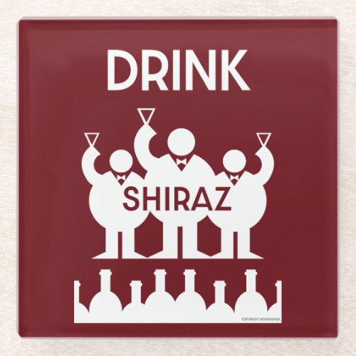 Shiraz Wine Drinkers Glass Coaster