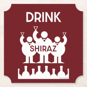 Shiraz Wine Drinkers Paper Coaster
