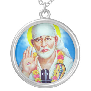 Shirdi Sai Baba Beautiful Silver Plated Necklace