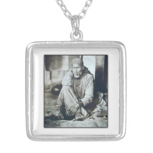 Shirdi Sai Baba Orignal picture Silver Plated Necklace