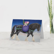 Shire Draft Horse Christmas Holiday Card