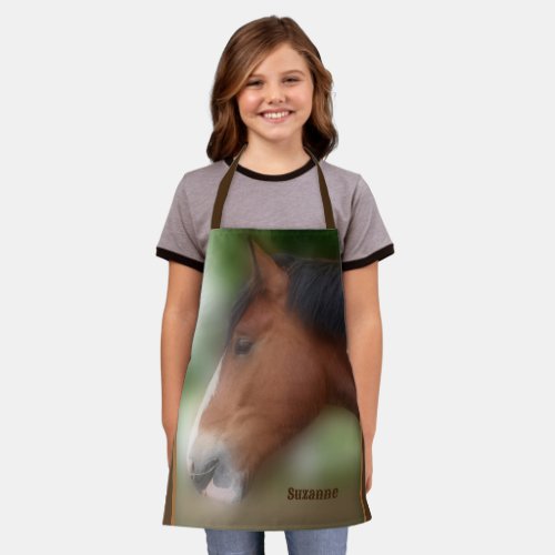 Shire Draft Horse Face Personalized Apron