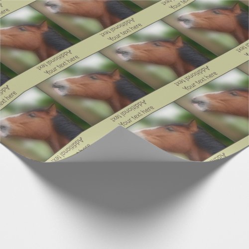 Shire Draft Horse Face Personalized Wrapping Paper