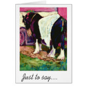 Shire Horse Card. (Front)