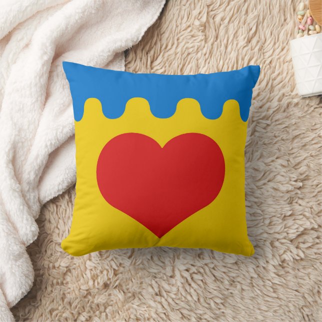 Shire of Coeur du Val Populace Badge Throw Pillow (Blanket)