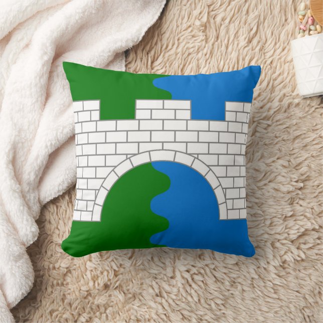 Shire of Old Stonebridges Populace Badge Throw Pillow (Blanket)