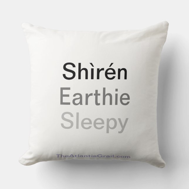 Shiren Earthie Sleepy Throw Pillow (Front)