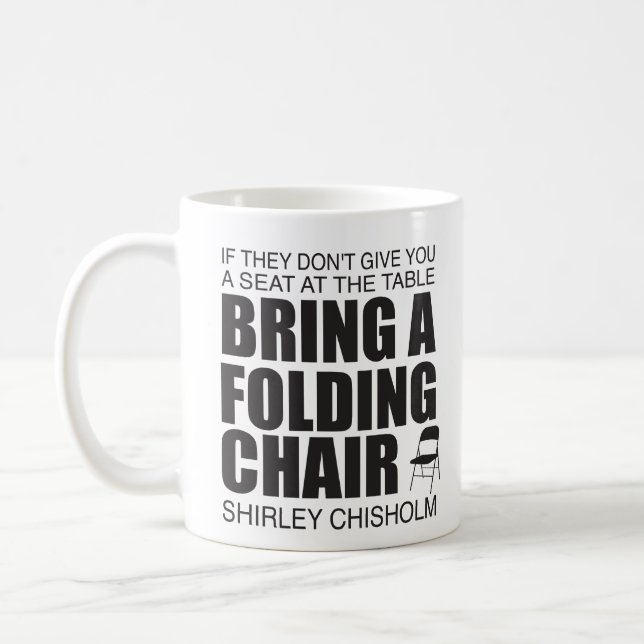 Shirley Chisholm Folding Chair Coffee Mug (Left)