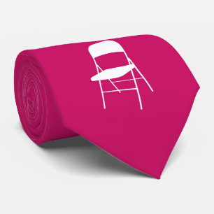 Shirley Chisholm Folding Chair Neck Tie Hot Pink
