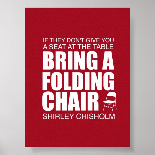 Shirley Chisholm Folding Chair  Poster (Front)