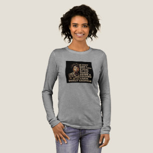 Shirley Chisholm Folding Chair Quote Black History Tri-Blend Shirt