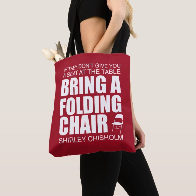 Shirley Chisholm Folding Chair  Tote Bag (Close Up)