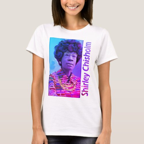 Shirley Chisholm purple hued T_Shirt