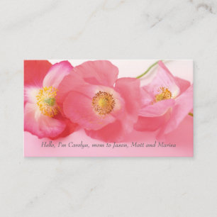 Shirley poppies up close mom calling card