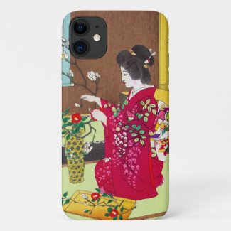 Shiro Kasamatsu Ikebana japan flowers lady scene Case-Mate iPhone Case