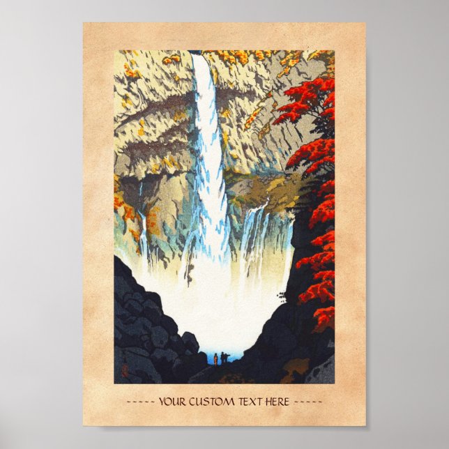 Shiro Kasamatsu Kegon Waterfall At Nikko hanga Poster (Front)