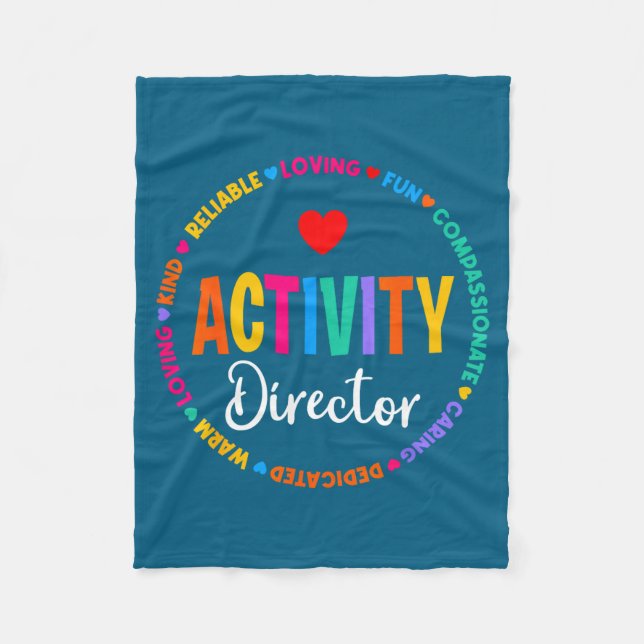 Shirt Activity Director Activity Professionals Wee Fleece Blanket (Front)