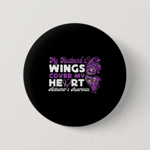 Shirt Alzheimer's Dementia Awareness Support Husba Button