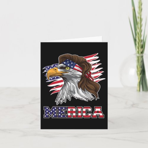 Shirt American Bald Eagle Mullet Stars And Stripes Card