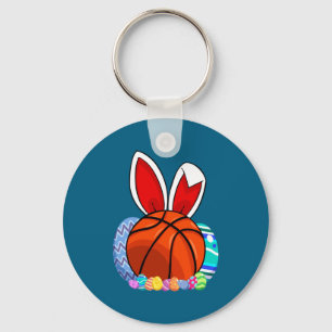 Shirt Basketball Easter Egg Bunny Keychain