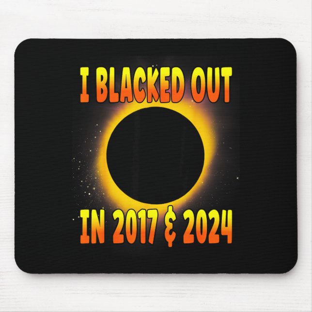 Shirt Blacked Out 2017 Total Solar Mouse Pad (Front)