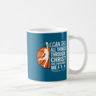 Shirt Christian Basketball Philippians 4 13 Coffee Mug