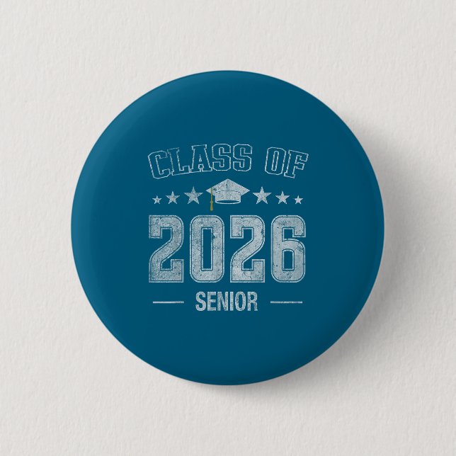 Shirt Class Senior Graduation High School Button (Front)
