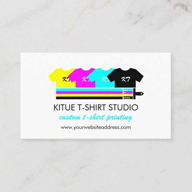 Shirt Clothing Apparel Store Print on demand Business Card (Front)