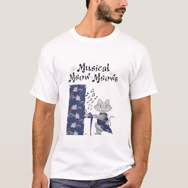 Shirt Cute Cats Love Music Musical Piano (Front)