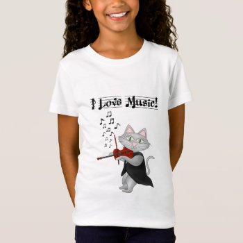 Shirt Cute Cats Love Music Musical Violin by KidsStuff at Zazzle