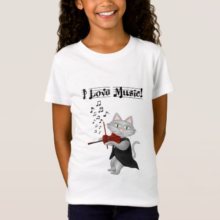 Shirt Cute Cats Love Music Musical Violin