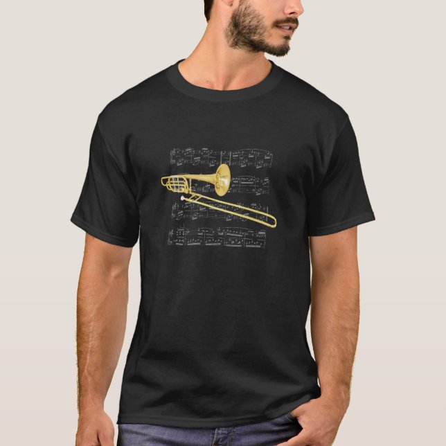 Shirt (dark) - Trombone (bass) - Pick your color (Front)