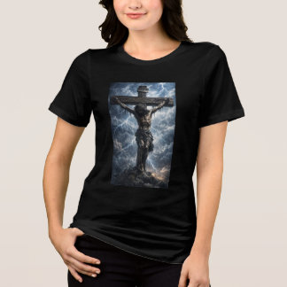 shirt featuring a touching artwork of Jesus Christ