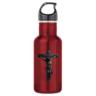 shirt featuring a touching artwork of Jesus Christ Stainless Steel Water Bottle