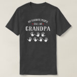 Shirt For Grandpa or Grandma 7 Grandkids Handprint<br><div class="desc">Show your love for your favorite people/grandkids with this one-of-a-kind tshirt! Change the name from grandpa to Poppa, Gramps, Pops, Grandma, Nana, or whatever your grandkids call you. There are currently 7 handprints and names but if you have fewer grandchildren, just delete the handprints - click personalize and then customize...</div>