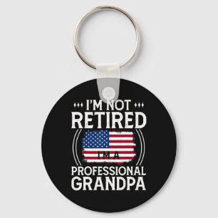 Shirt For Men Funny Fathers Day Retired Grandpa Keychain