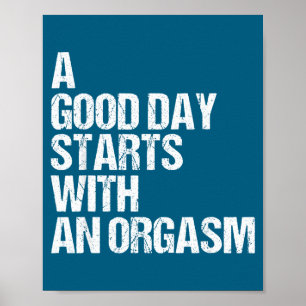 Shirt Funny Adult Humor Morning Phrase Quote  Poster